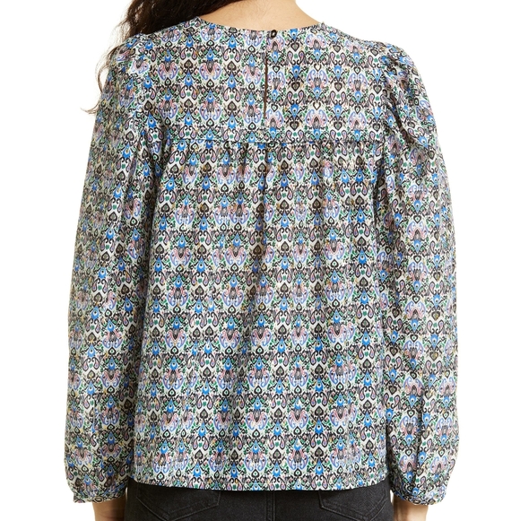 MUNTHE Justy Organic Cotton And Silk Multicolor Blouse 34  S - Picture 6 of 12